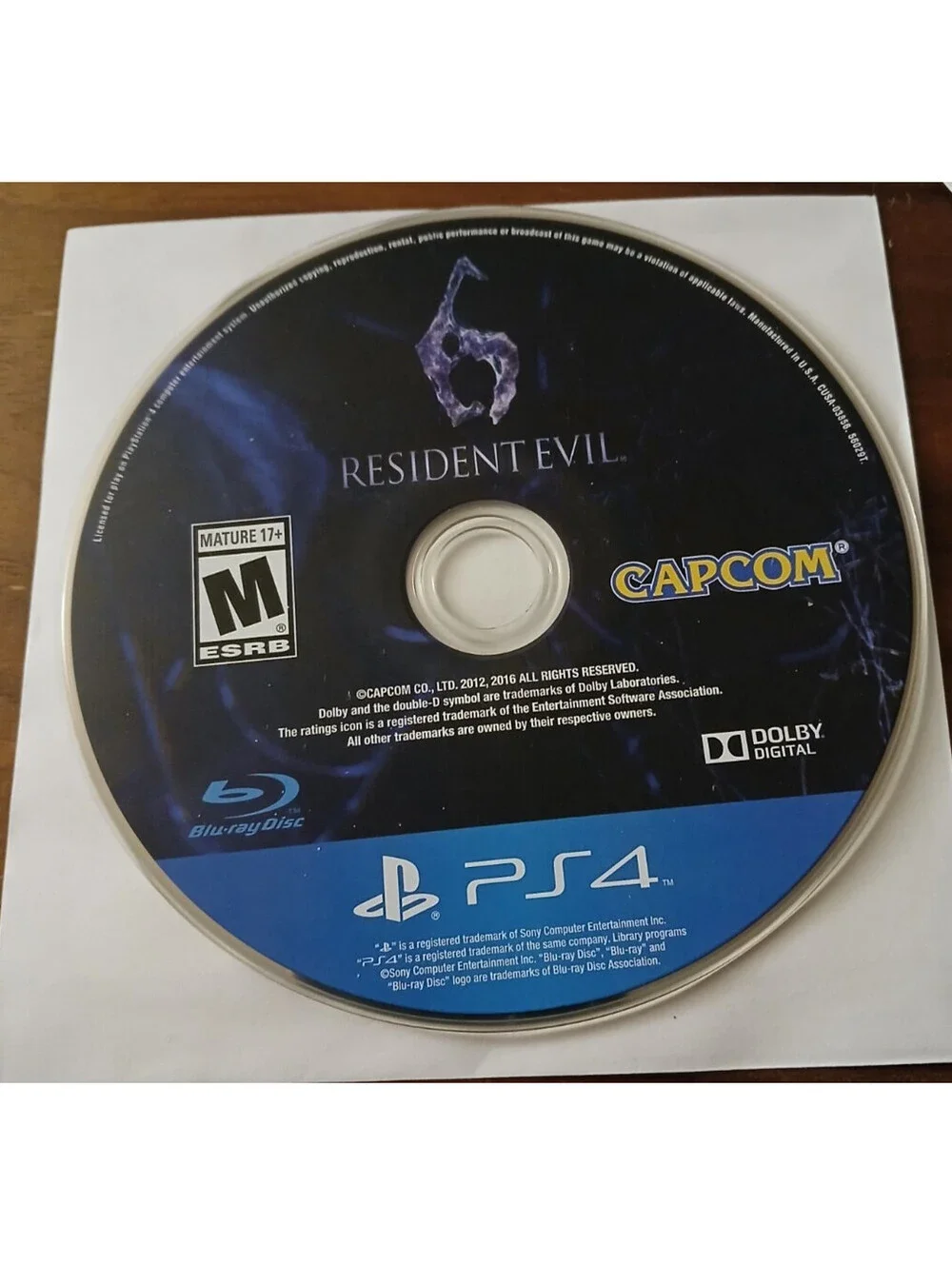 Resident Evil 6 (Sony PlayStation 4 PS4, 2016)